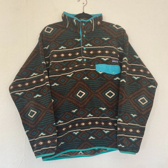 Patagonia Jackets & Blazers - VTG Patagonia Synchilla Print Sweater Snap T